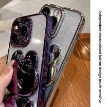 1pc Folding Rabbit Mirror Bracket Case For IPhone 16 12 13 15 14 11 Pro Max 13pro 15pro Iphone16 Plus Stand Cover