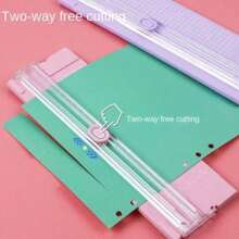 雙面A4紙修剪機，迷你便攜式切割刀，適用於學生和辦公室使用，適合切割照片和折紙