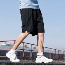 1 Quần Short Nam Vừa Vặn Vừa Vặn Quần Short Thể Thao Nhanh Khô Quần Short Đi Biển Mỏng Quần Short Mùa Hè - màu đen - Xem 4