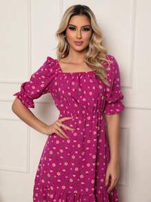 Women Dresses - Rose Red - View 2
