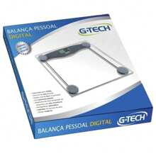 Balança Digital Glass 10 G-tech Precisão Durabilidade 150kg - Cinza - Visão 2