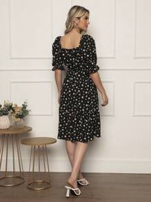 Women Dresses - Black and White - View 4
