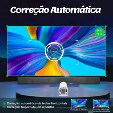 Projetor Android com PlayStore Alta Definição HD com Entradas  e USB - Branco - Visão 3