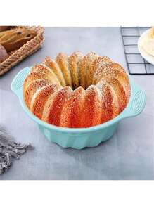 6入組矽膠廚房烘焙套裝，包括防黏矽膠烤盤、矽膠蛋糕模、松餅模、甜甜圈模、杯子蛋糕模、蛋糕模 - 灰色 - 查看 5