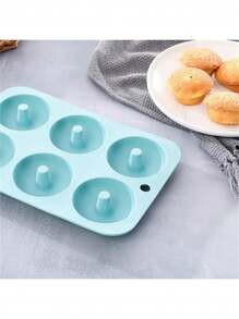6入組矽膠廚房烘焙套裝，包括防黏矽膠烤盤、矽膠蛋糕模、松餅模、甜甜圈模、杯子蛋糕模、蛋糕模 - 灰色 - 查看 2