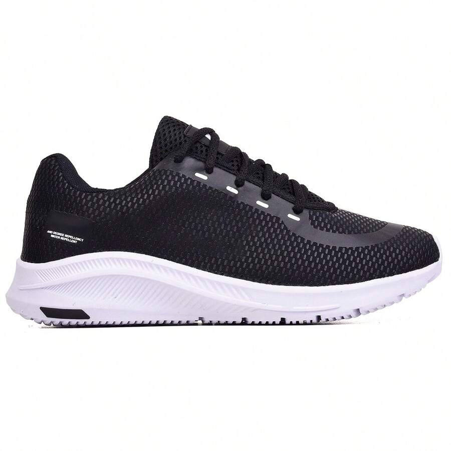 Men Road Running Shoes - 黑與白 - 查看 1