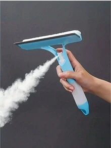 多功能2合1玻璃擦窗器和噴霧器：家用汽車都適用- 適用於鏡子、窗戶等，讓表面極致光潔 - 藍色 - 查看 2