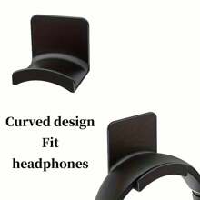 2 chiếc Giá đỡ tai nghe không đục lỗ, Giá đỡ màn hình tai nghe máy tính, Tai nghe chơi game tự dính Móc treo Joypad, Móc túi - màu đen - Xem 7