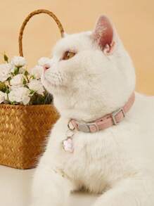 1 pezzo Collare per animali domestici con ciondolo floreale e campanello per decorazione