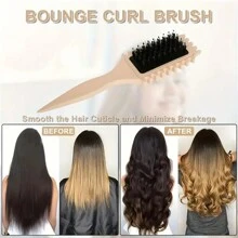 1 Bàn Chải Làm Xoăn, Bàn Chải Xác Định Độ Xoăn, Bàn Chải Tạo Kiểu Xác Định, Lược Tạo Kiểu Tóc Cho Nữ - Màu trắng sữa - Xem 9