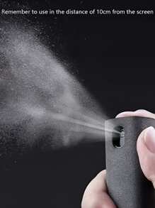 1 pieza Set de botella rociadora limpiadora de pantalla de microfibra 2 en 1 - Mantén limpio tu teléfono móvil, tableta y gafas