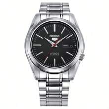 Seiko 5 Automatic Black Dial Stainless Steel Men's Watch SNKL45J1