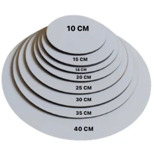 Base para Bolo / Tábua para Bolo / Cake Board Liso 3mm -Unidade - ATACADO - Branco - Visão 1