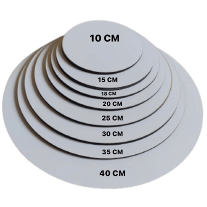 Base para Bolo / Tábua para Bolo / Cake Board Liso 3mm -Unidade - ATACADO