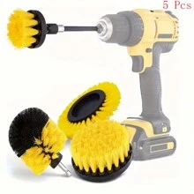 Bộ đính kèm bàn chải khoan 22/8/5/3 chiếc, Bộ bàn chải làm sạch máy chà sàn điện, Bàn chải khoan đa năng cho sàn có vữa, Gạch lát bồn tắm, phòng tắm, bề mặt nhà bếp và ô tô, miếng chà và bọt biển, miếng đánh bóng, bàn chải chà điện Với phần đính kèm mở rộng, Bộ đánh bóng ô tô, Dụng cụ vệ sinh, Chà vòi hoa sen, Bàn chải chống trầy xước - Màu vàng - Xem 10