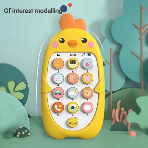 Baby Phone Toy Music Sound Telephone Sleeping Toys With Teether Simulation Phone Kids Infant Early Educational Toy, Gifts For Kids Christmas Halloween Thanksgiving Gifts