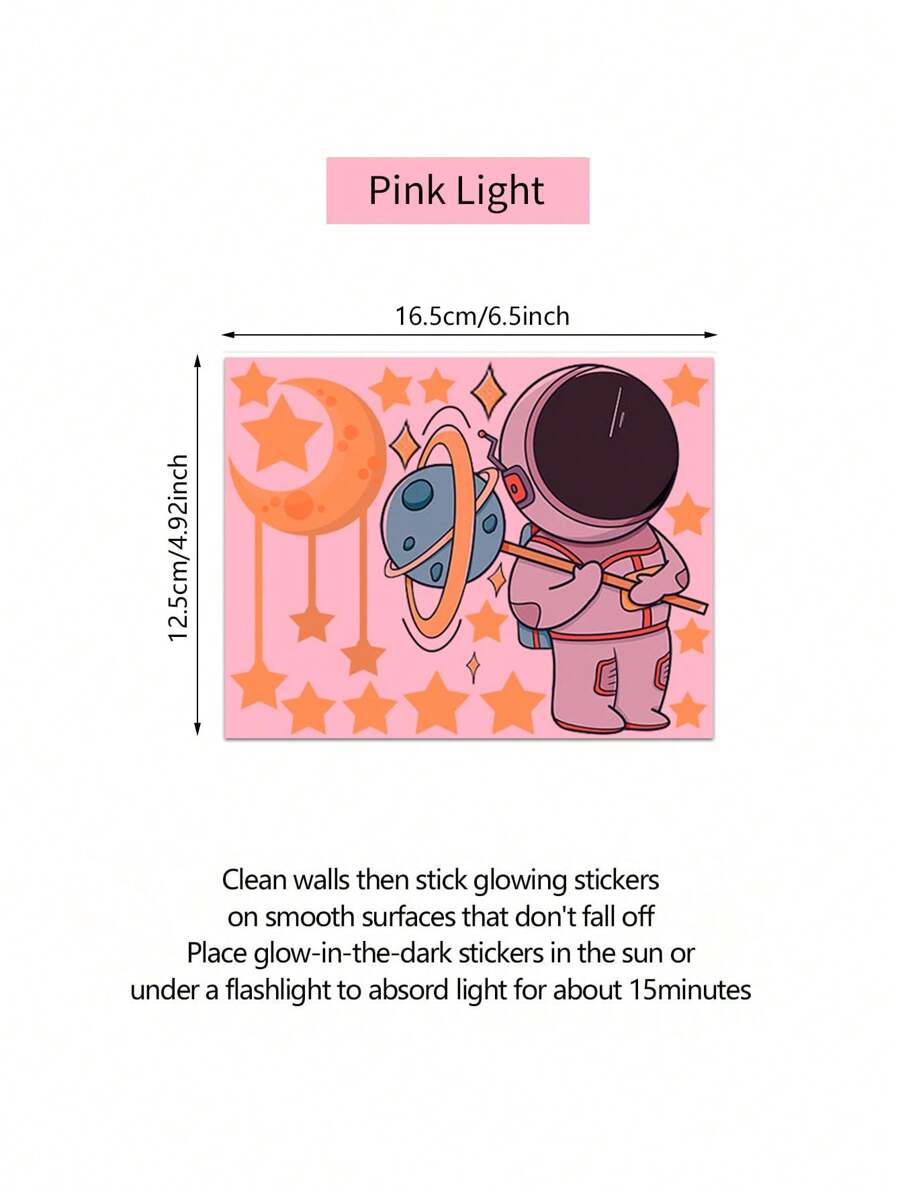 1pc/Set Luminous Astronaut & Stars & Moon Design SelfAdhesive Wall