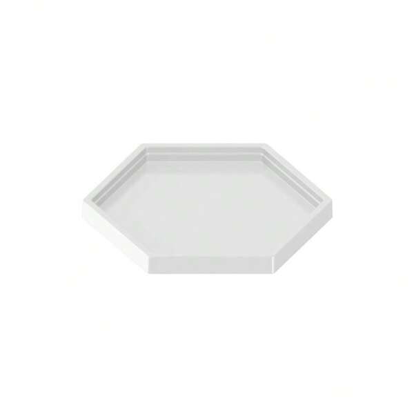 Bandeja Decorativa Sextavada Pequena 17x17cm Várias Cores Cor:Branca