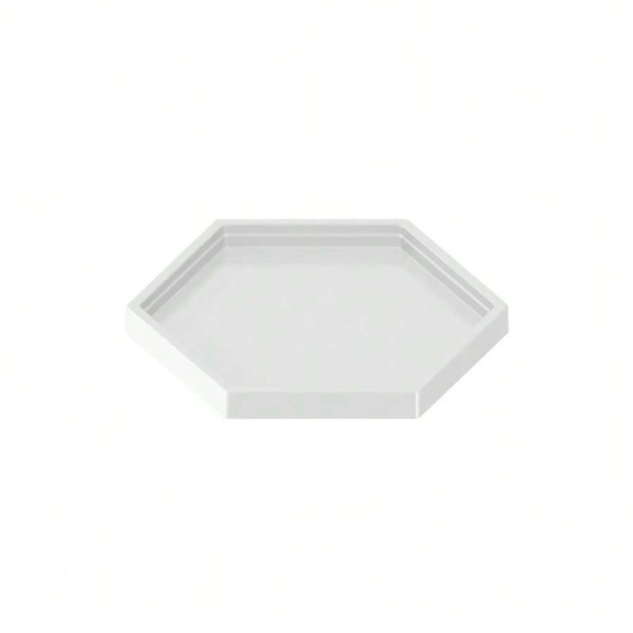 Bandeja Decorativa Sextavada Pequena 17x17cm Várias Cores Cor:Branca
