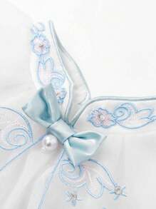 mini bala Vestido de verano para niñas estilo Hanfu chino, vestido de princesa de alta gama para regalo de un año de edad