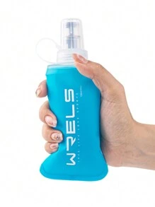 WRELS 1 件柔软可折叠轻质硅胶水袋清新浅蓝色适合运动、健身、骑行、跑步 - 淺藍色 - 查看 10