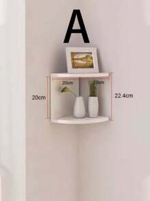 Multilayer PVC Floating Corner Shelf For Wall, Wall Mount Corner Shelves With Easy Assembly For Organizing Bedrooms, Bathrooms, Kitchens, Offices, And Living Rooms (1pc)