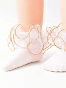 جوارب بكشكشة للفتيات 1 زوج حديثة الولادة/الرضع/الأطفال الصغار/الفتيات الكبيرات