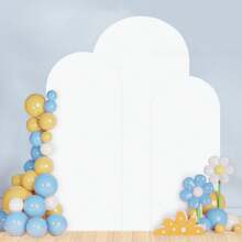 1pc Spandex Arch Cover Background Cloth, White Kiyara Domed Arch Cover Panel, Wedding Arch Backdrop Cover, Flower Arch Frame Cover, Vintage Elastic Support Cover, Suitable For Photography, Wedding Reception, Birthday Party, Festival Celebration (Available In Multiple Sizes)