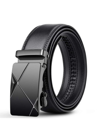 1pc Men Fashionable And Versatile Black Belt, Casual Business Automatic Buckle Belt With Litchi Grain Pattern, Suitable For Everyday Life, Ideal Gift For Boyfriend Or Elder Fall, Autumn, Halloween Autumn-Winter Accessories,Suitable For Teens, Youth,Men,Casual, Outdoor, Athletic, Vacation, Graduation Gifts, Birthday, Daily Wear