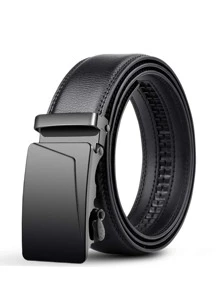 1 chiếc thắt lưng đen thời trang và đa năng cho nam, thắt lưng khóa tự động công sở thường ngày có họa tiết vân vải, phù hợp cho cuộc sống hàng ngày, quà tặng lý tưởng cho bạn trai hoặc người lớn tuổi Phụ kiện mùa thu, mùa thu, Halloween Thu-Đông, phù hợp cho thanh thiếu niên, thanh niên, nam giới, thường ngày, ngoài trời, thể thao, kỳ nghỉ, quà tặng tốt nghiệp, sinh nhật, trang phục hàng ngày - màu đen - Xem 2