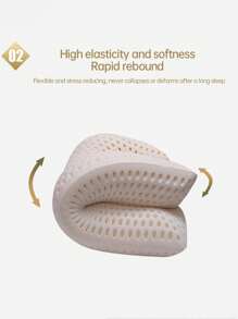 Gối bánh mì cao su Talalay có vỏ TPE, đặc tính đàn hồi cao, thoáng khí và có thể tháo rời, siêu mềm và bền - Màu tím - Xem 1