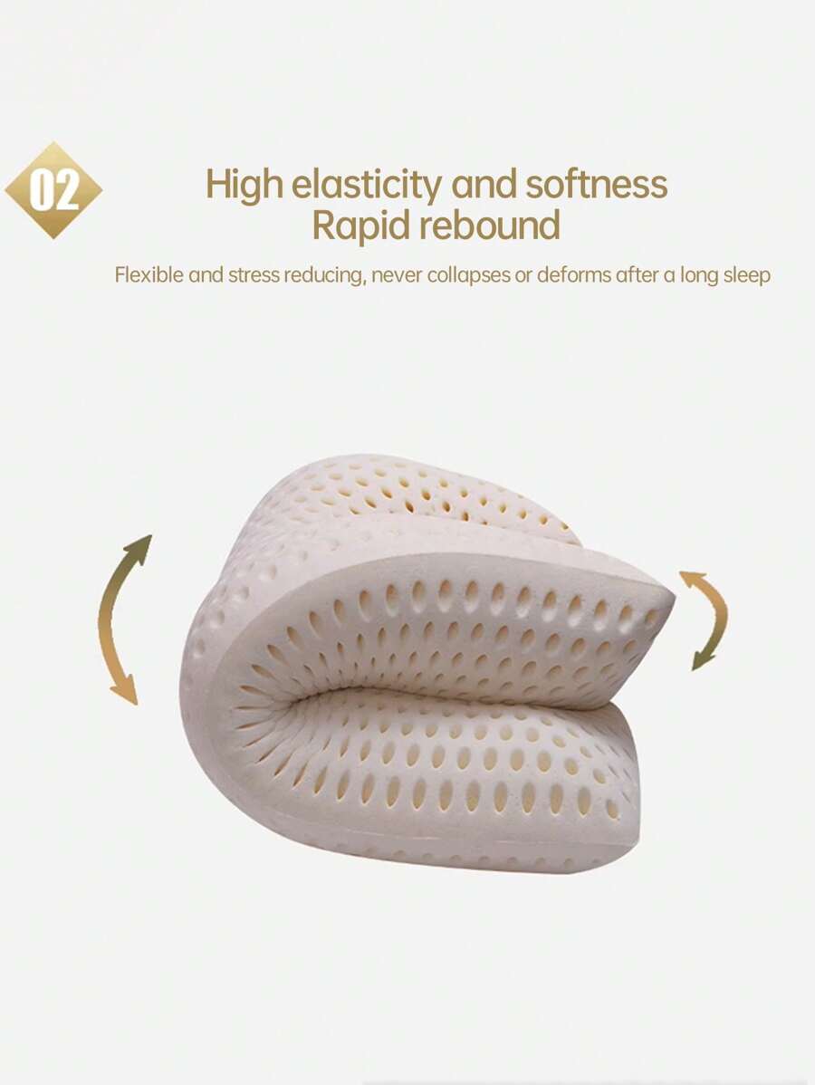 Gối bánh mì cao su Talalay có vỏ TPE, đặc tính đàn hồi cao, thoáng khí và có thể tháo rời, siêu mềm và bền - Màu tím - Xem 1