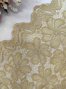 100cm/1 pezzo Bordo di pizzo elasticizzato, traspirante e delicato sulla pelle, adatto per abbigliamento, colletti di abiti, polsini, orli di gonne, abiti da sposa, gonne, scarpe, cappelli, biancheria da letto, decorazioni, articoli per la casa, accessori per capelli, fai da te e altro ancora