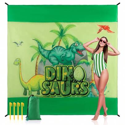 1pc Lightweight And Sandproof Beach Blanket For 4-7 Adults - Perfectfor Travel, Camping, And Hiking - Enjoy Comfortable Outdoor Activitieswith Ease