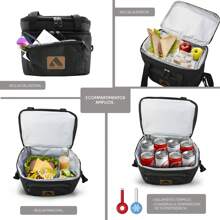 Lonchera Térmica Bolsa De Almuerzo Negro - Negro - Ver 4