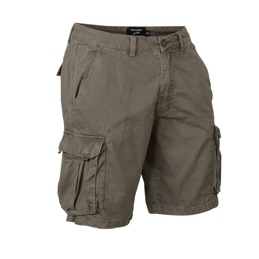 Men's Cargo Shorts Cotton Lightweight Multi Pocket Casual Outdoor Hiking Shorts - 木炭 - 查看 1