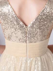 Vestido formal de malha com lantejoulas sem mangas para meninas, vestido de dama de honra para casamento, festa de aniversário, baile de formatura, formatura, verão