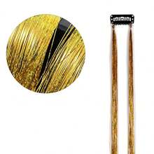 3入組彩色銀箔激光棒發絲條，無痕金絲光激光發絲條，適用於對外貿易 - 彩色 - 查看 6