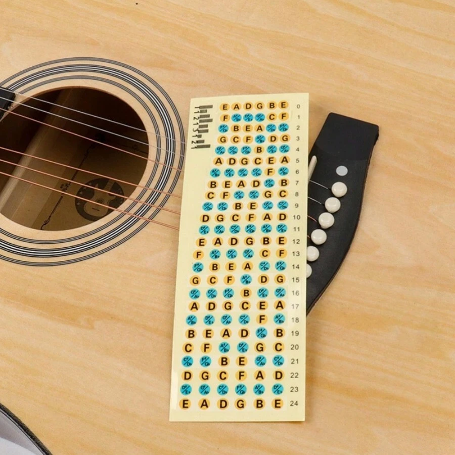 Guitar Fretboard Stickers Ukulele Fretboard Stickers Beginner Fingerboard Map Marking Label Music Instrument Decoration Note Chart - Music Scale Stickers - View 1