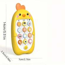 Baby Phone Toy Music Sound Telephone Sleeping Toys With Teether Simulation Phone Kids Infant Early Educational Toy, Gifts For Kids Christmas Halloween Thanksgiving Gifts