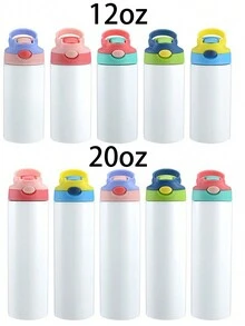 雙層絕緣厚不銹鋼保溫瓶，具有升華塗層和蓋。適用於熱水、冷水和咖啡 - 粉色 - 查看 3