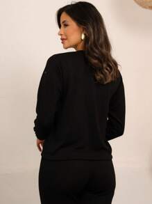 Women Pajama Sets - 黑色 - 查看 2