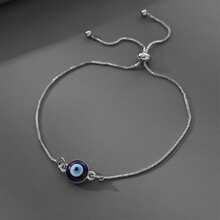 A Turkish-Style Round Blue Evil Eye Stretchable Bracelet, A Couple Gift Suitable For Women Daily Casual Wear - Eye - View 9