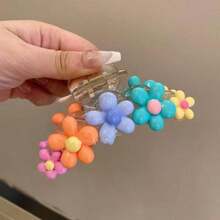 QUONMU 1 Móng Vuốt Hoa Nhiều Màu Với Phong Cách Dopamine, Kẹp Tóc 3.94in Đa Năng Cho Kiểu Tóc Updo, 2024 Móng Vuốt Tóc Cao Cấp Kích Thước Lớn Mới Cho Nữ - Nhiều màu - Xem 9