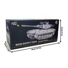 Juguete de tanque con control remoto y batería recargable para juegos al aire libre, modelo de tanque todoterreno nuevo para batallas de control remoto, juguete de tanques con orugas de metal como regalo de cumpleaños - Verde militar - Ver 3