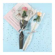 1 Ramo de Papel de Envolver de Flores de Jabón Papel de Embalaje de Flores de Jabón Individuales Suministros de Ramo para Florería Papel de Envolver de Flores Frescas Impermeable (Multicolor) - flor de jabón - Ver 5