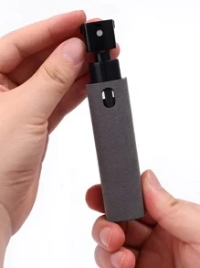 1 pieza Set de botella rociadora limpiadora de pantalla de microfibra 2 en 1 - Mantén limpio tu teléfono móvil, tableta y gafas