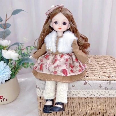 A 12 Inch 30CM BJD Doll Full Set With Clothes 30 Removable Joints Body DIY Girl Toys For Kids Birthday Gift,Home Decoration,Boys Toys,Cute Doll,Fashion Dolls