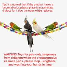 5/7/9/16pcs Random Color Parrot Game Combination Set With Chewing Toys, Active Vine Ball Ringing Ball String Rainbow Bridge And Climbing Ladder - Durable Suspension Bridge Accessories For Games And Training, Suitable For Pet Birds Toys, For Pets Only.