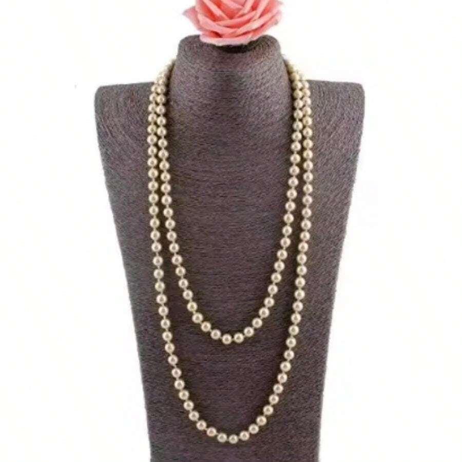 Women Long Necklaces - Mint Green - View 1